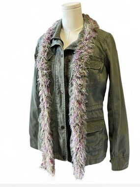 Vintage y2k Fuzzy Skinny Scarf Belt Green Purple Faux Fur Knit 90s Neck Wrap OS